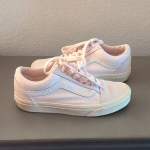 Vans Pink Canvas Sneakers Classic Design Womens